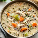 Creamy Crockpot Chicken Wild Rice Soup
