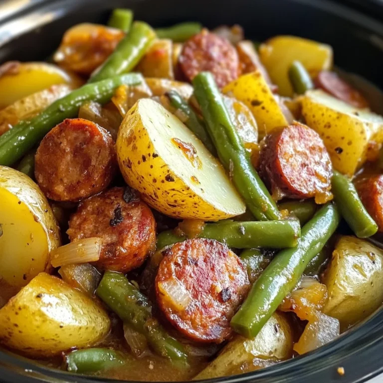 Crock Pot Swamp Potatoes with Sausage & Veggies