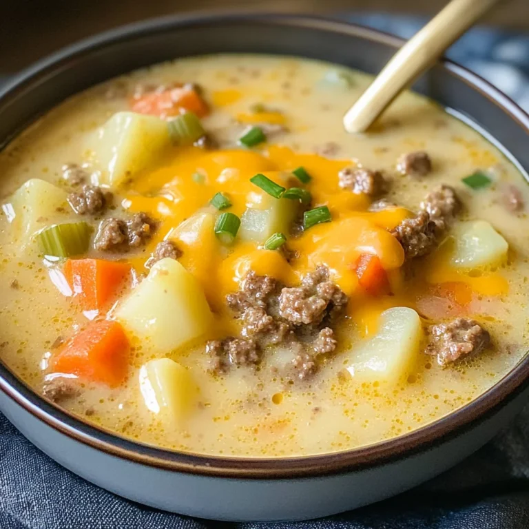 Crockpot Cheeseburger Soup