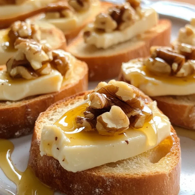 Crostini al brie, miele e noci