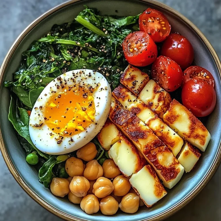 Halloumi & Chickpea Power Bowl with Soft-Boiled Egg
