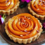 Persimmon Almond Rosette Tarts