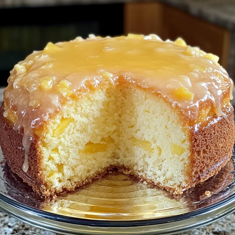 Pineapple Cream Cheese Pound Cake with Pineapple Glaze
