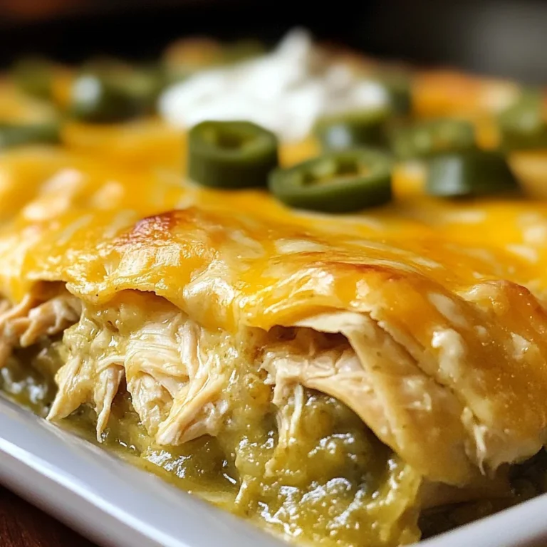 Quick and Easy Green Chile Chicken Enchilada Casserole