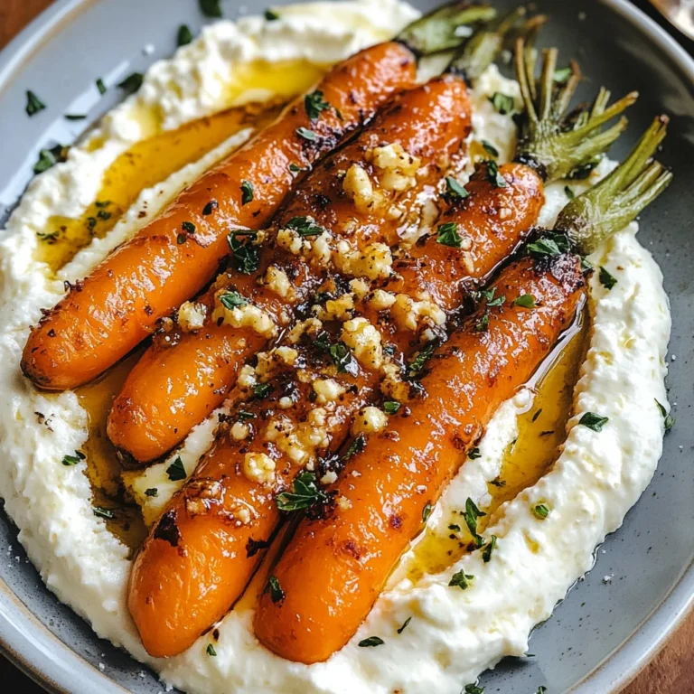 Roasted Carrots with Whipped Ricotta & Hot Honey