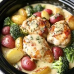 Slow Cooker Creamy Garlic Chicken And Veggies Recipe