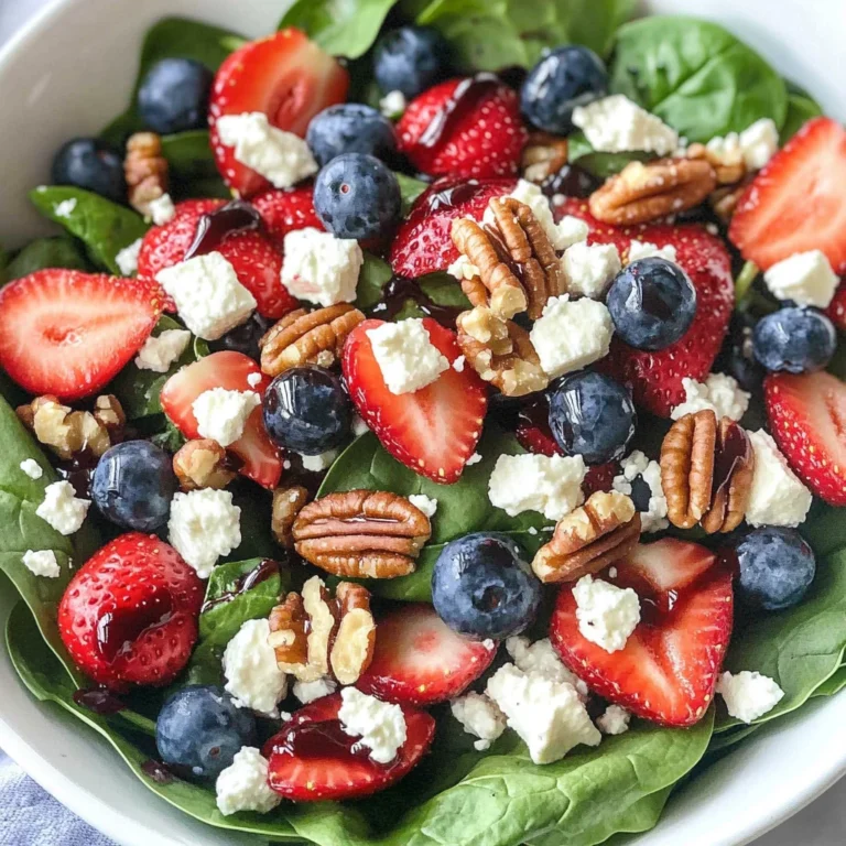 Spinach Strawberry Salad with Feta Cheese