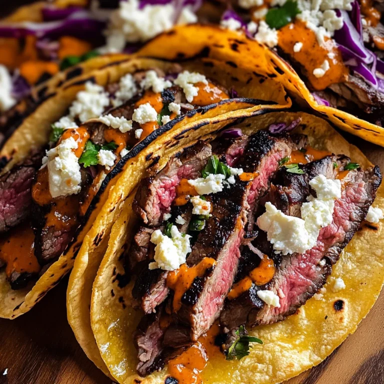 Steak Tacos with Chipotle Sauce & Roasted Cabbage Slaw