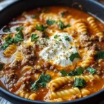 Ultimate Cheesy Beef Lasagna Soup