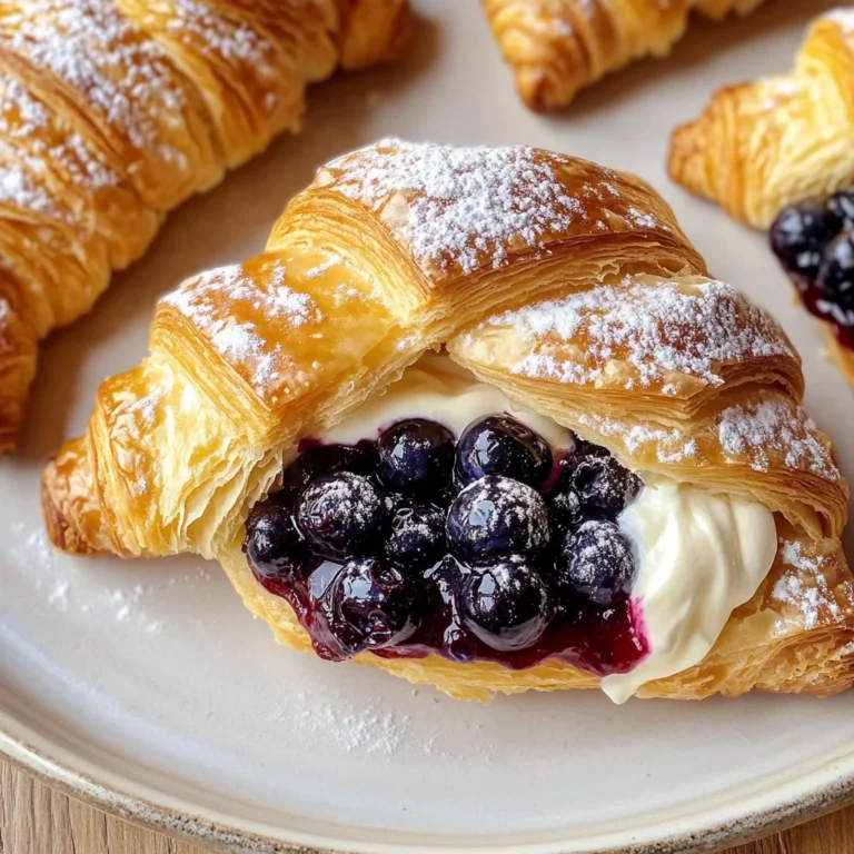 Berries and Cream Filled Croissants