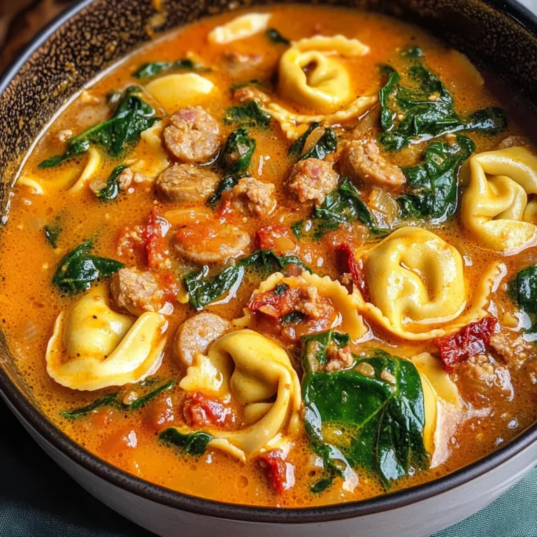 Creamy Tuscan Tortellini Soup