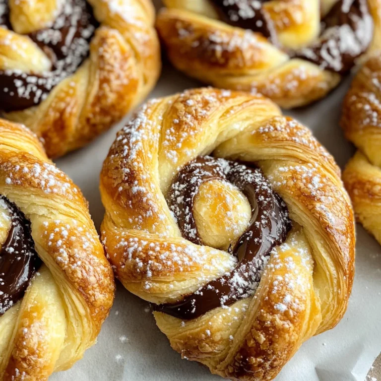 Easy Nutella puff pastry twists (3 ingredients)