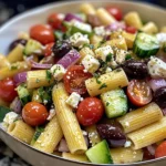 Greek Rigatoni Pasta Salad – A Fresh and Flavorful Mediterranean Delight!