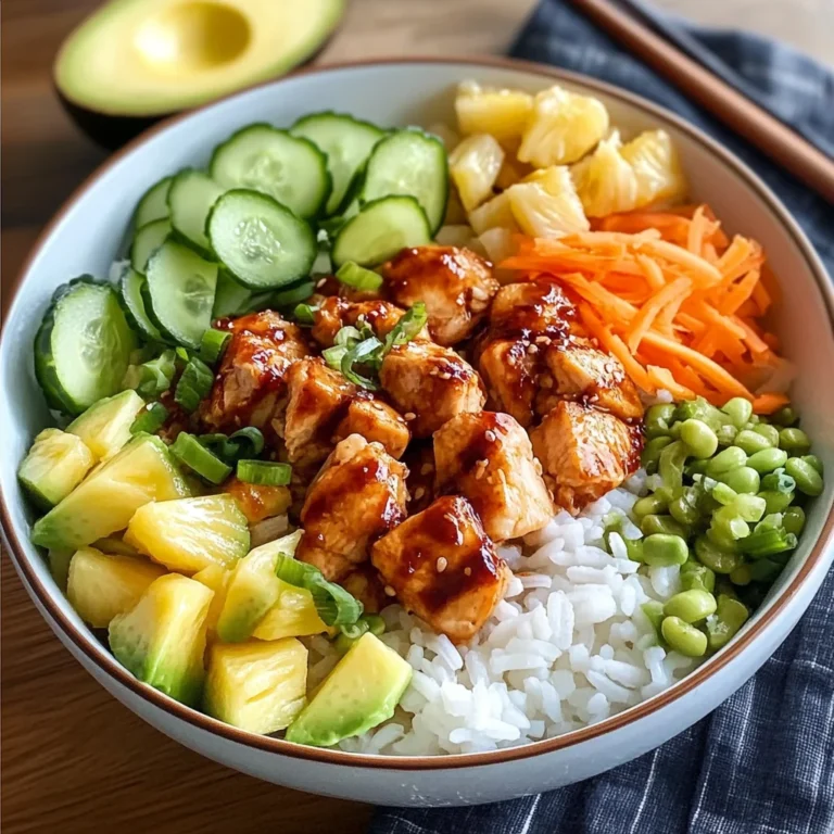 Hawaiian Inspired Chicken Poke Bowl Full of Flavorful Joy