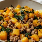 Healthy Roasted Butternut Squash with Ground Turkey