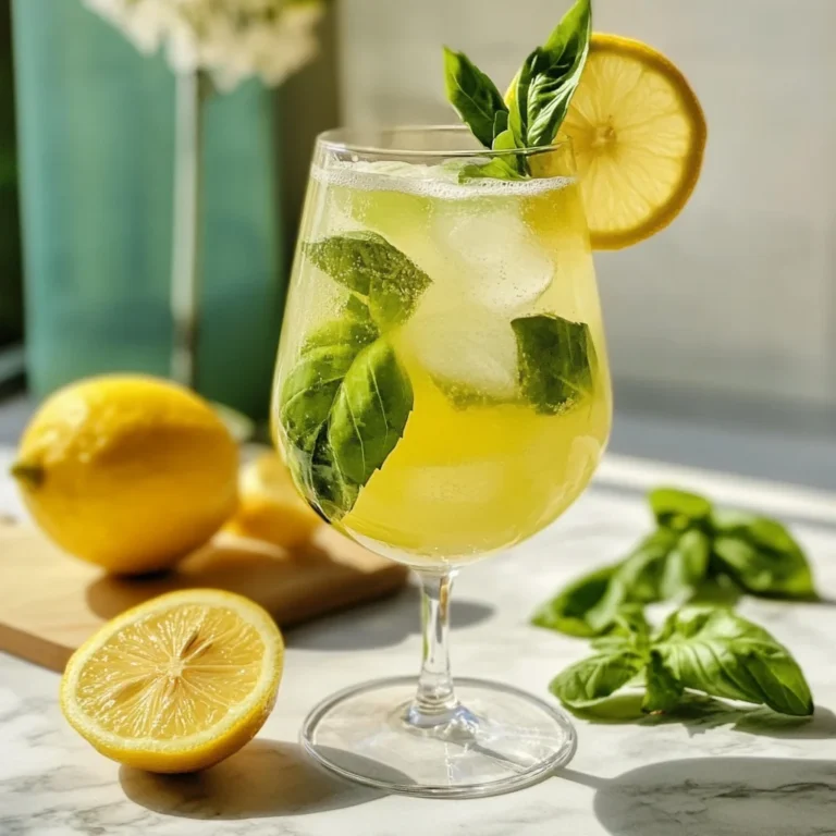 Limoncello Spritz With Basil or Mint