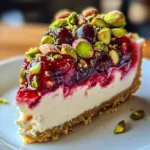 Luscious Lemon-Lime Cherry Pistachio Cheesecake