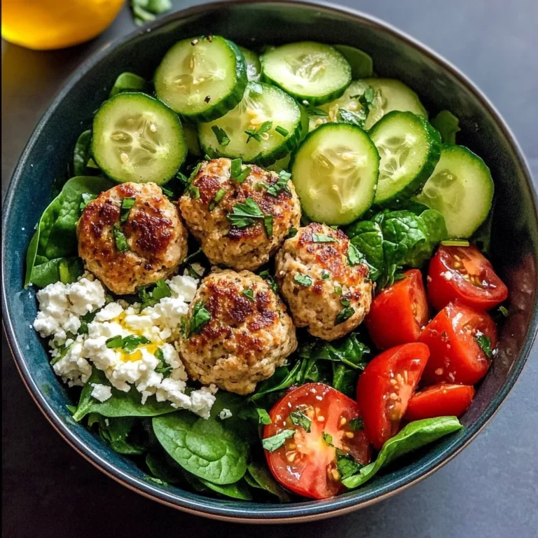 Quick & Healthy Mediterranean Turkey Meatball Bowl