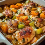 Roasted Chicken Leek and Butternut Squash Bake - Alrightwithme
