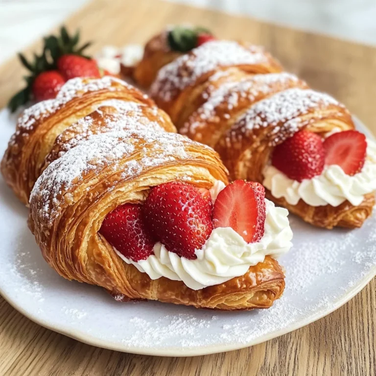 Strawberries and Cream Croissants