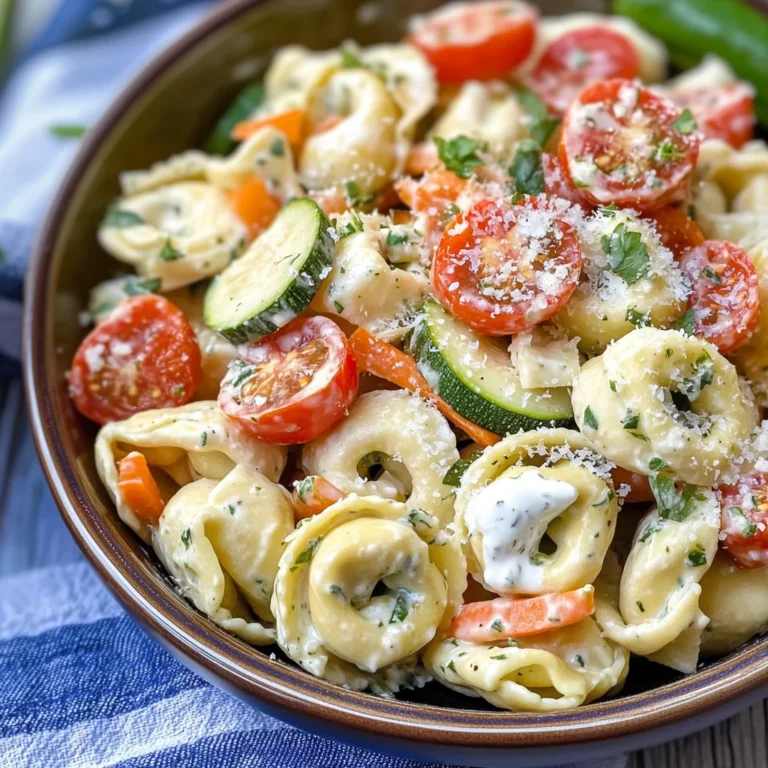 Summertime Tortellini Pasta Salad With Vegetables