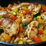 Easy Chicken & Rice Veggie Skillet for a Flavor-Packed Dinner