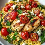 Easy High Protein Mediterranean Chicken Orzo for Weeknight Wins