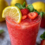 Frozen strawberry lemonade
