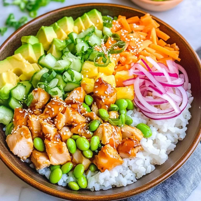 Hawaiian Inspired Chicken Poke Bowl That's Bursting with Flavor