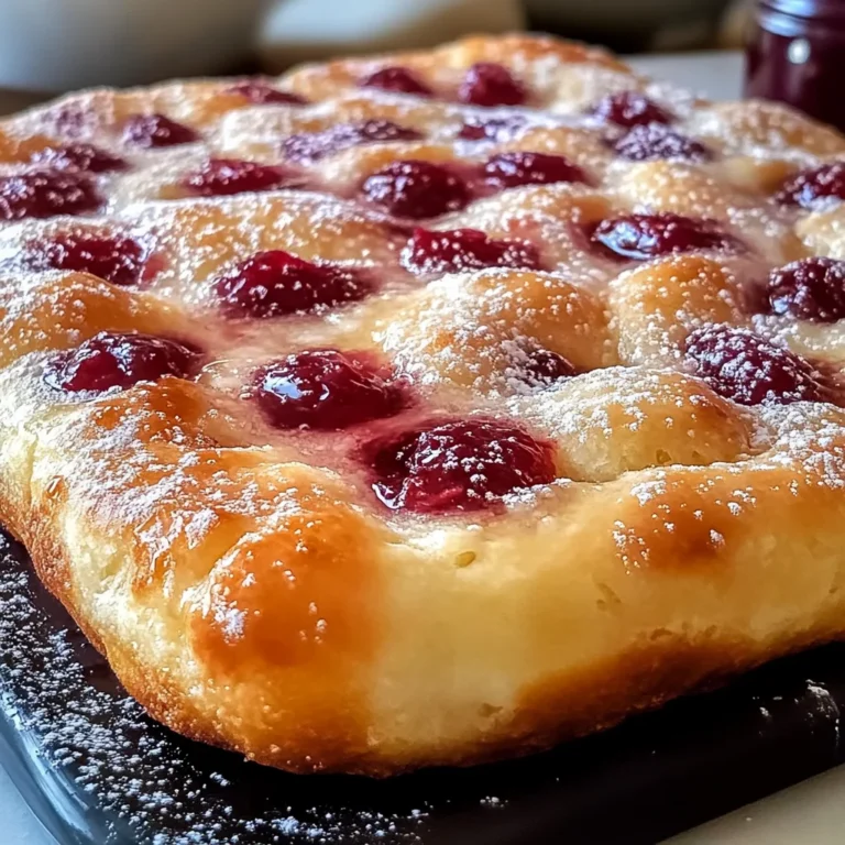 Homemade Jam Donut Focaccia: Sweet Bliss for Brunch Lovers