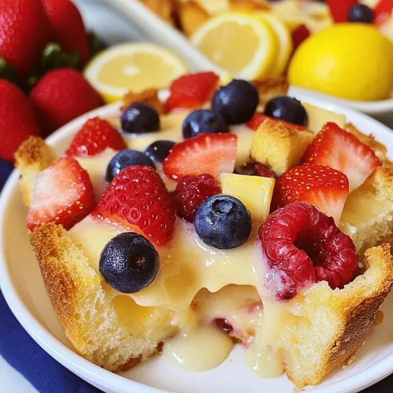 Lemon Berry Bread Pudding