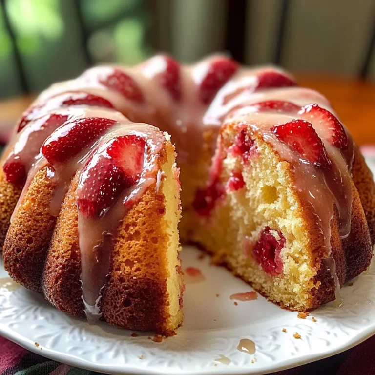 SOUR CREAM STRAWBERRY BUNDT CAKE