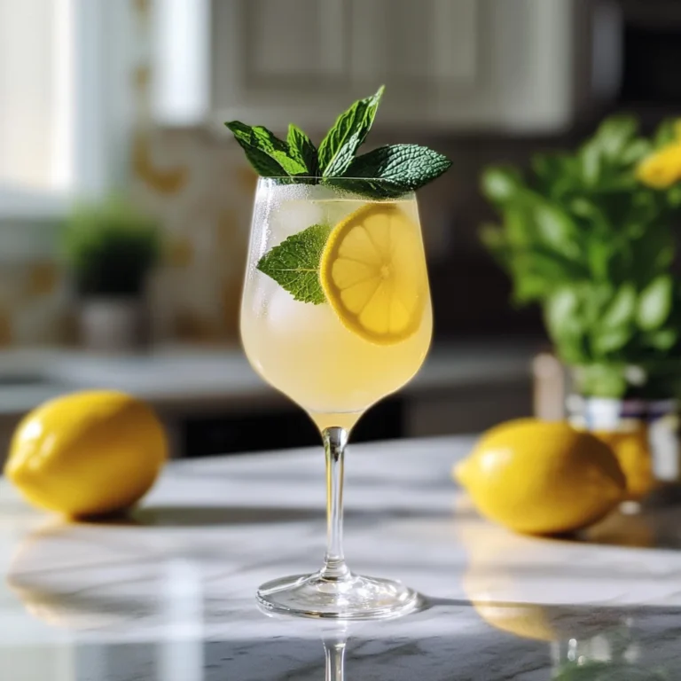 Sparkling Limoncello mocktail