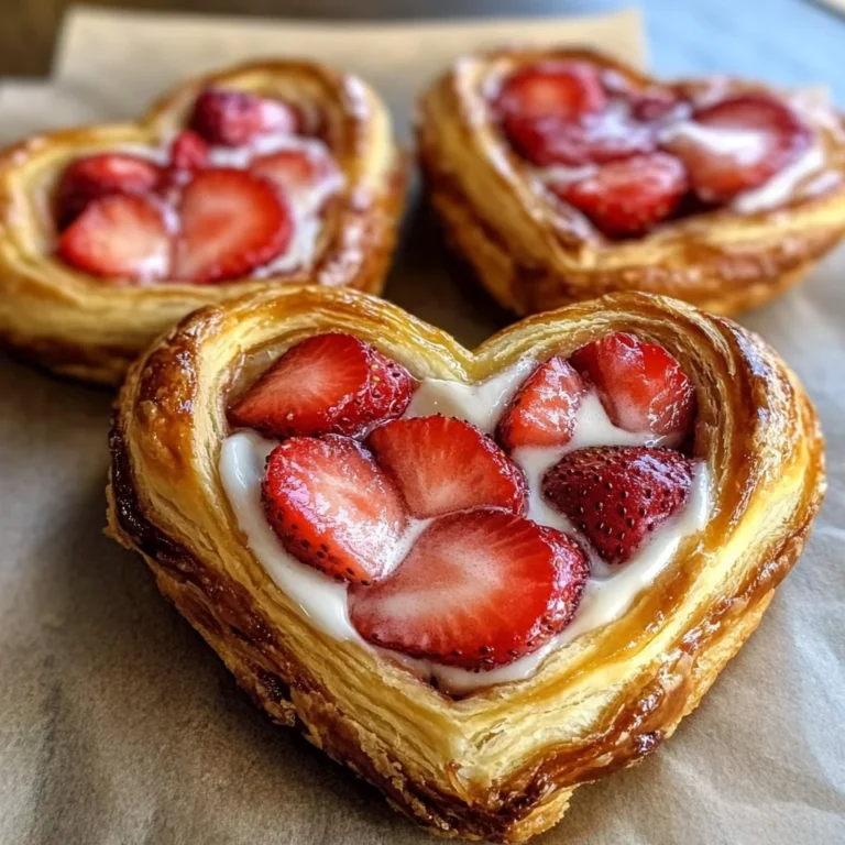 Strawberry Cream Cheese Heart Danishes