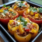 Teriyaki Pineapple Chicken & Rice Stuffed Peppers Bliss