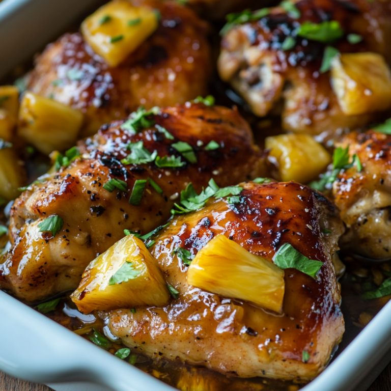 Baked Huli Huli Chicken with Pineapple Glaze