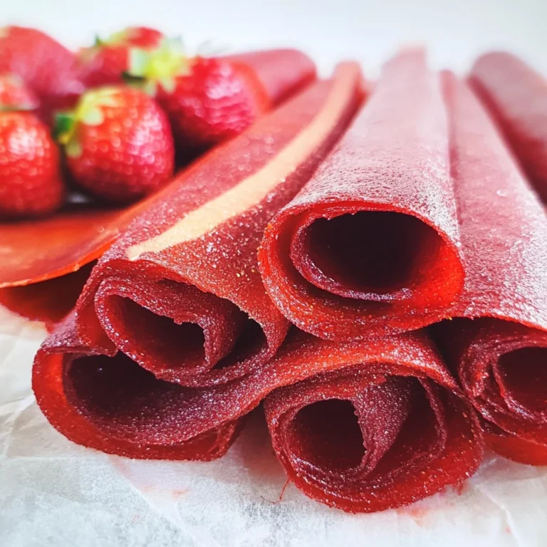 3-Ingredient Homemade Strawberry Fruit Roll-Ups
