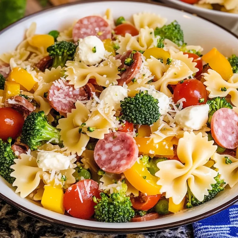 Bow Tie Pasta Salad Recipe (with Italian Dressing)