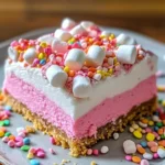 Bubblegum Cloud Slice Dessert: A Sweet Indulgence