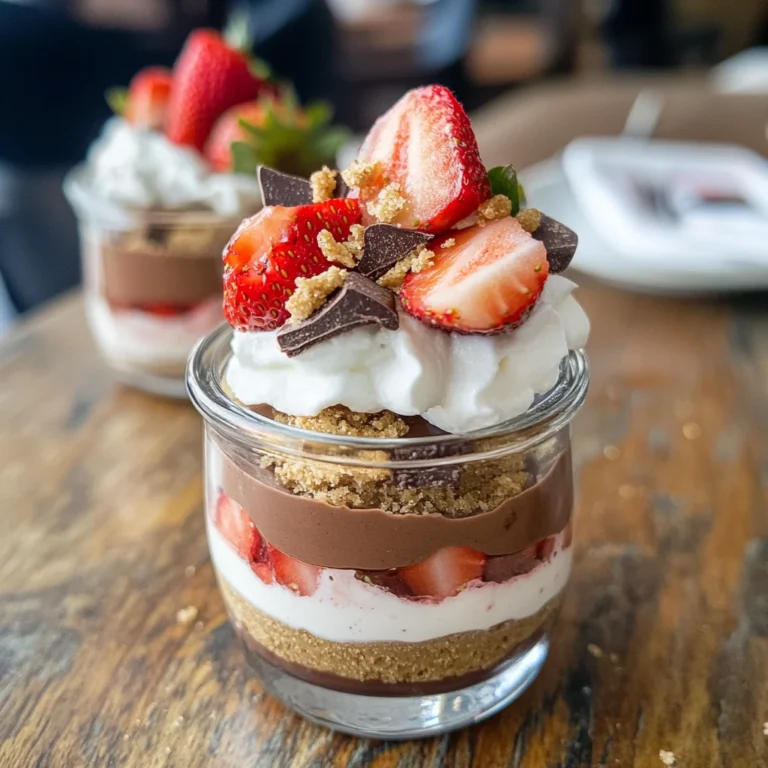 Chocolate and Strawberry Cheesecake Parfait