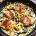 Creamy Parmesan Chicken and Spinach Tortellini