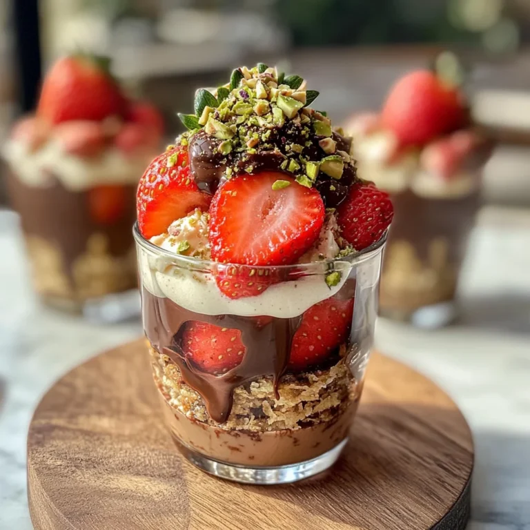 Dubai Chocolate covered Strawberry in a cup