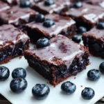Glazed Blueberry Brownies
