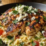 Healthy Mediterranean Chicken Orzo