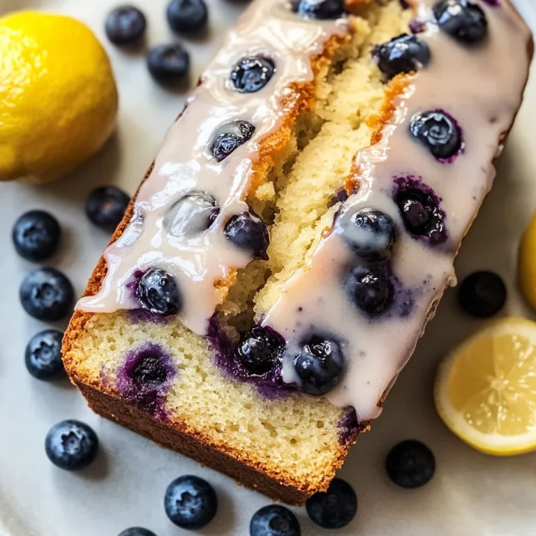 Lemon Blueberry Bread with Glaze