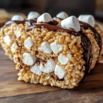 S’mores Rolled Rice Krispie Treats
