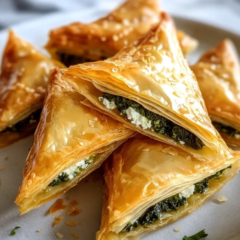 Spanakopita (Greek Spinach Pie) Triangles Recipe