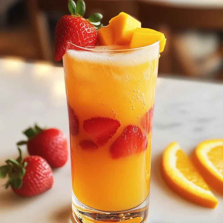 Strawberry Orange Mango Mocktail