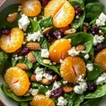 Sweet Spinach Salad with Mandarin Oranges - theamazingfood