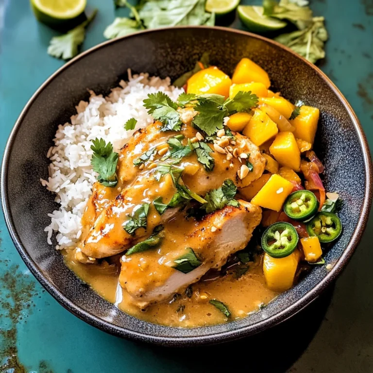 Weeknight Thai Peanut Chicken with Spicy Lime Mango